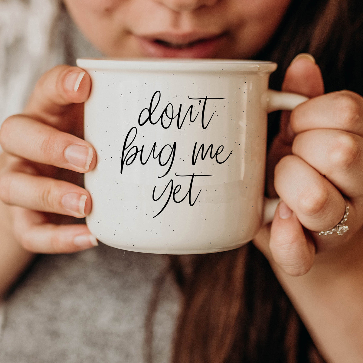 Funny morning coffee mug with passive aggressive saying